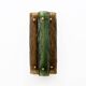 Pair of Modern Amber and Green Murano Glass and Brass Sconces
