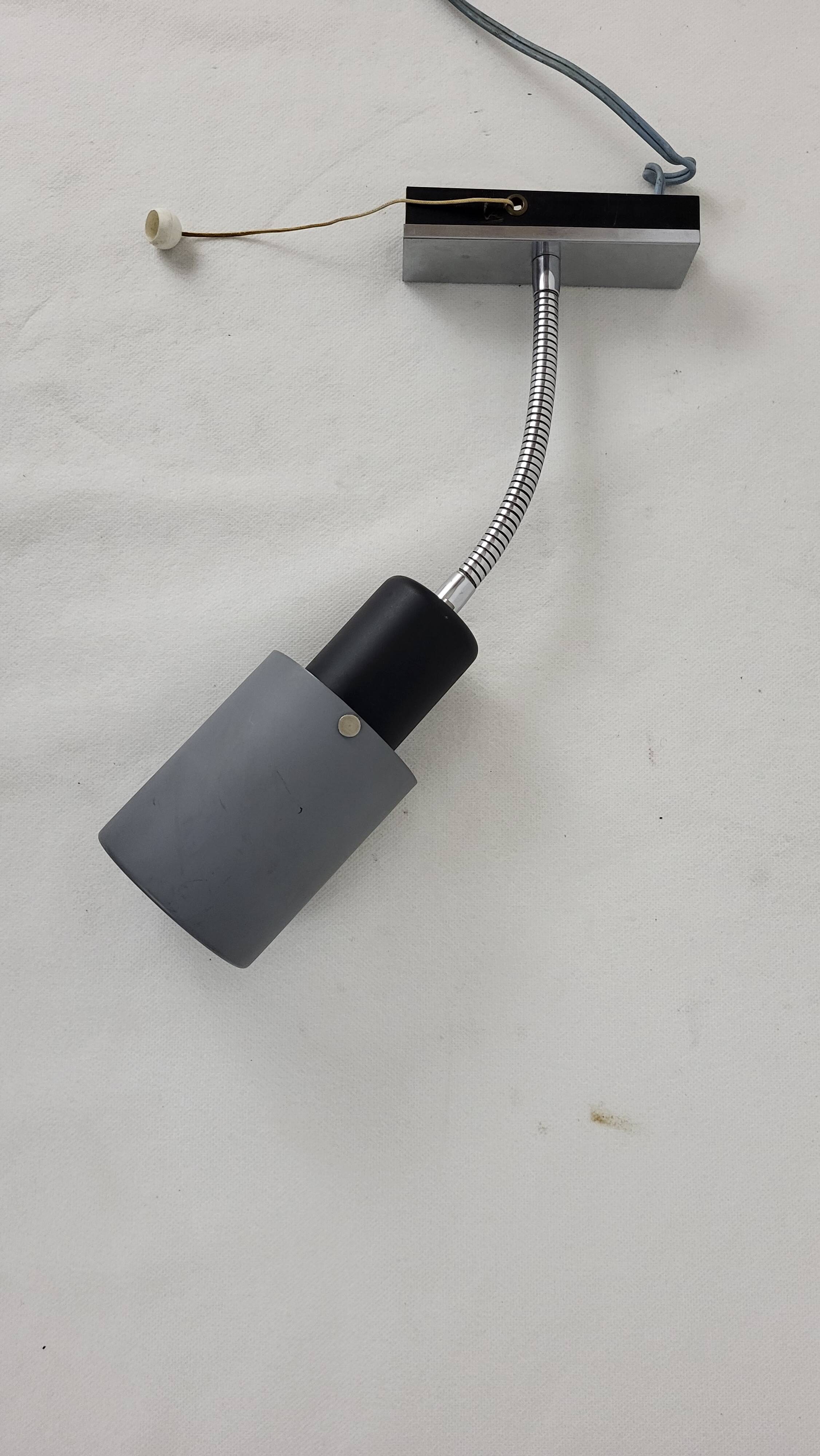 Flexible wall lamp 1960 metal