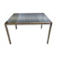 Table vintage extensible verre teinté et chrome Milo Baughman - Années 70