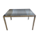 Table vintage extensible verre teinté et chrome Milo Baughman - Années 70