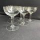 6 Coupes à champagne – Verre taillé et gravé - Art déco