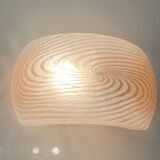 Lot de 3 appliques en verre de Murano rose des années 1970