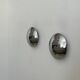 Pair of vintage chrome wall lights, France 1980