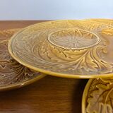 6 artichoke plates in Gien earthenware
