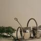 Silver-plated metal salt and pepper shakers