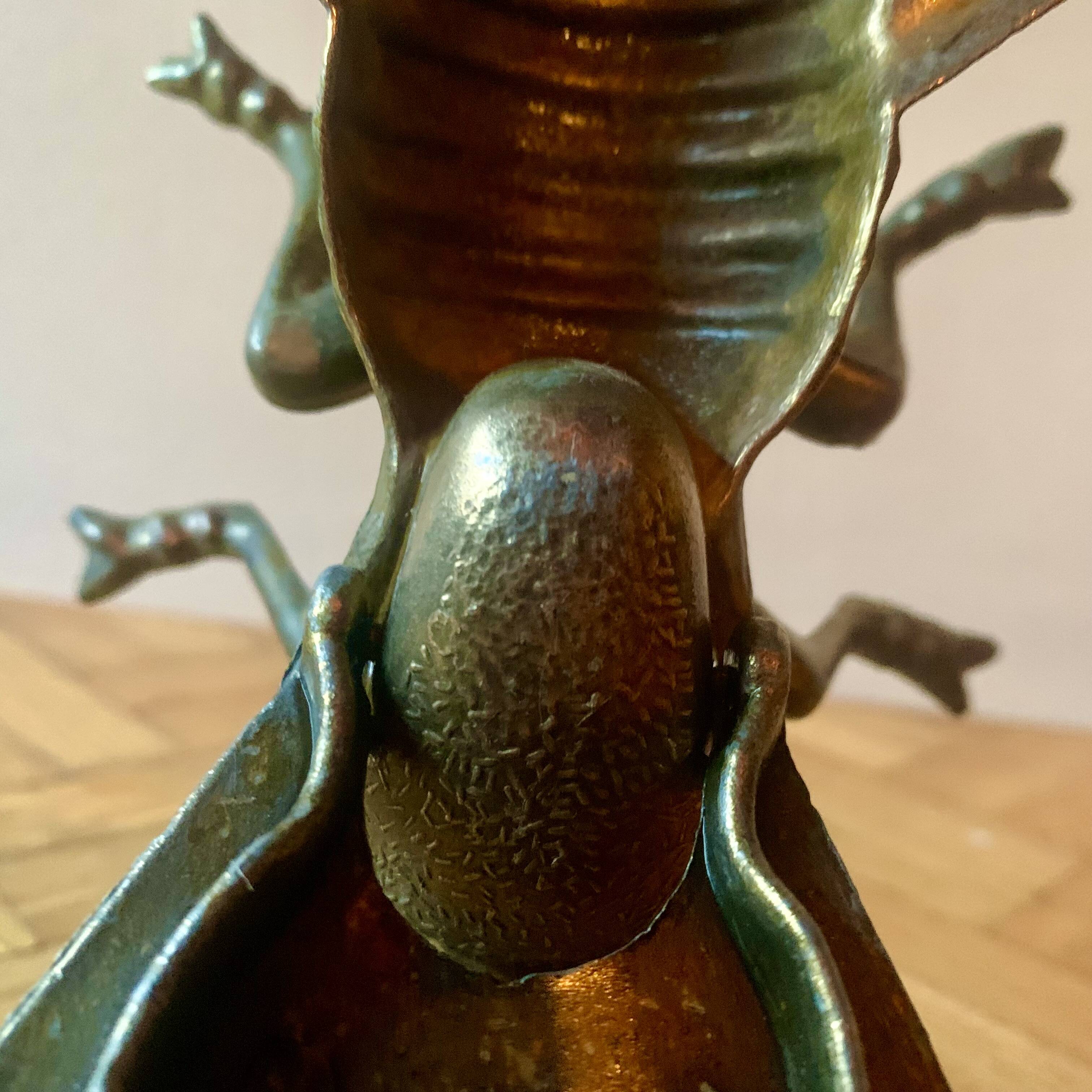 Vintage brass ashtray in the shape of a fly