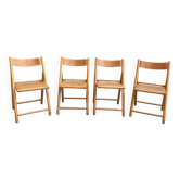 Set of 4 80'S caned folding chairs