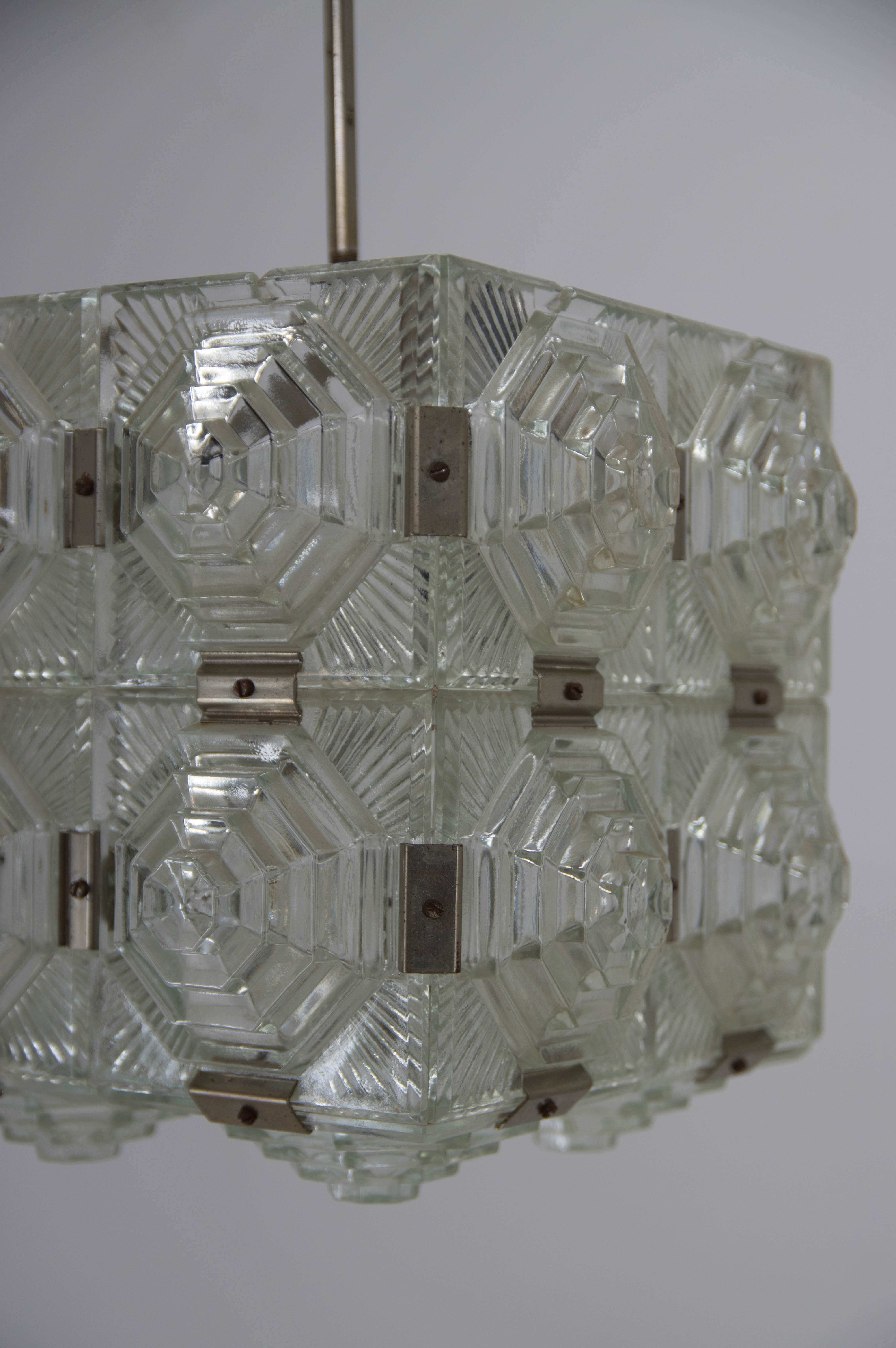 Glass Pendant by Kamenicky Senov, 1960s