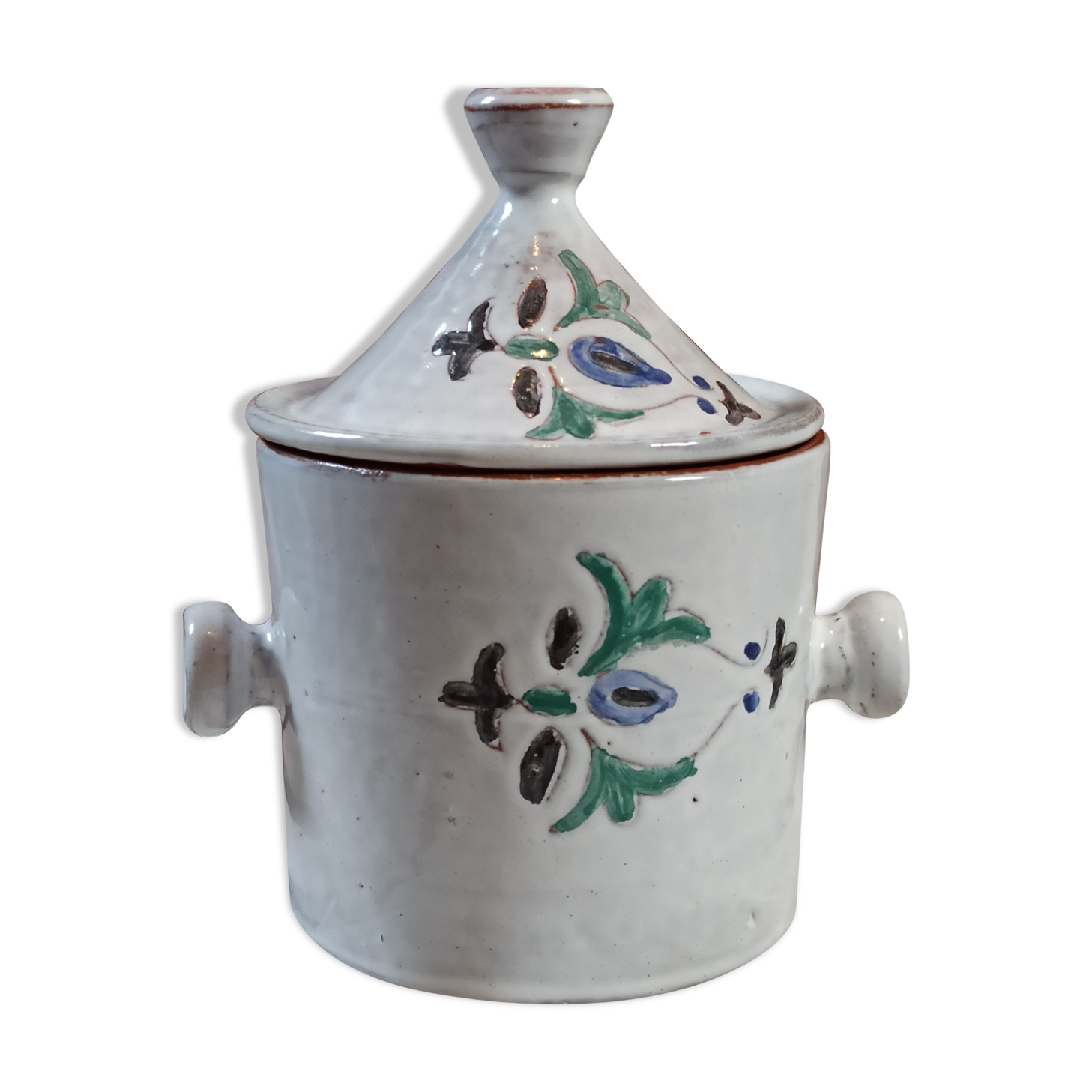 Vintage ceramic pot from Salé in Morocco