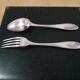 Old silver metal cutlery set 12 forks and 12 tablespoons