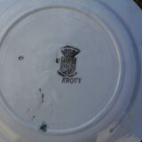 Set of 5 flat plates Faïencerie du Rhône Labrut Frères