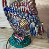 Veilleuse poisson en céramique vintage