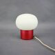 Burgundy Red opaline glass table lamp from the 1970s space age.