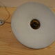 White enamelled hanging lamp