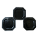 Set of 3 octagonal glazed earthenware plates with pearls, Biot 1950.