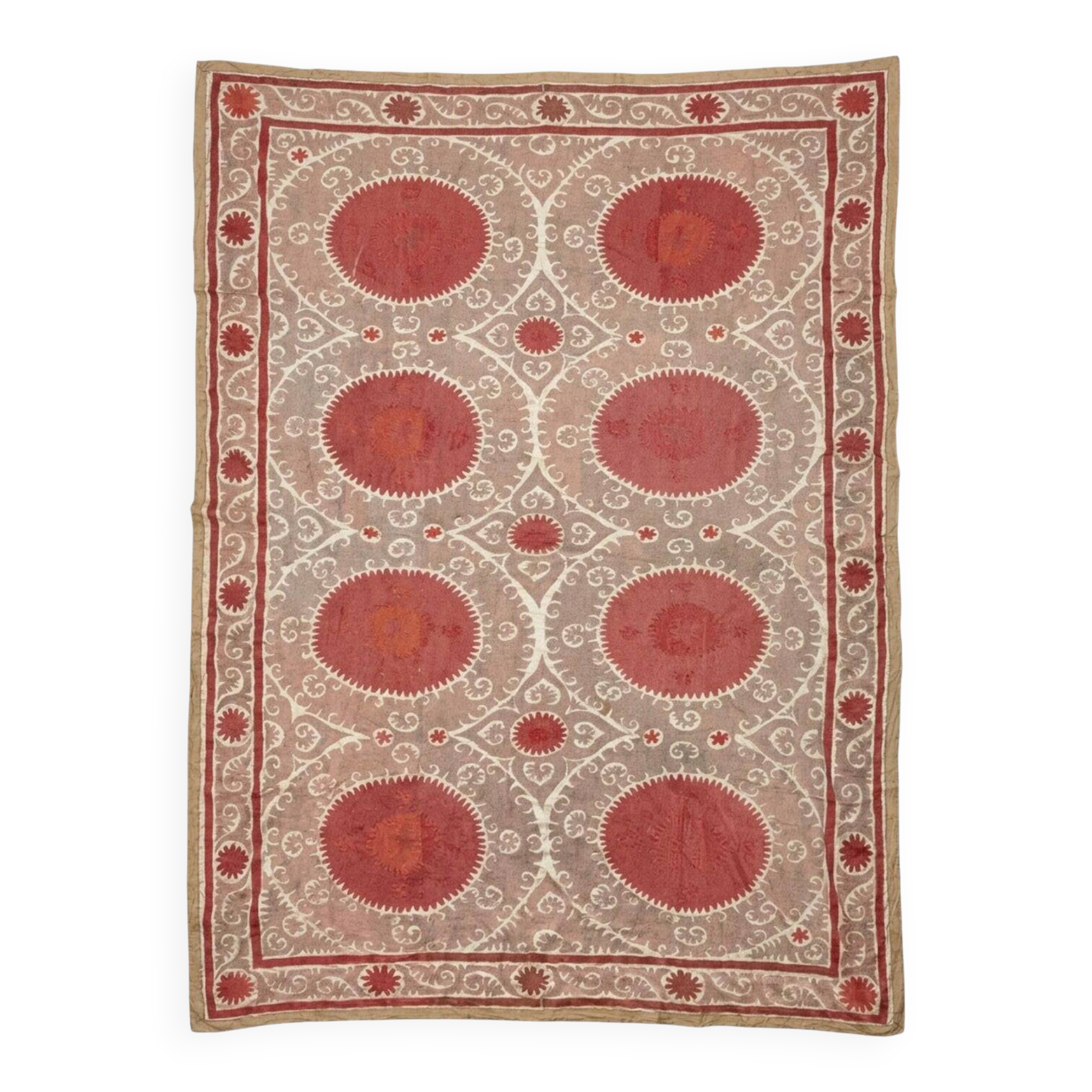 Vintage hand-embroidered tablecloth 230x335 cm