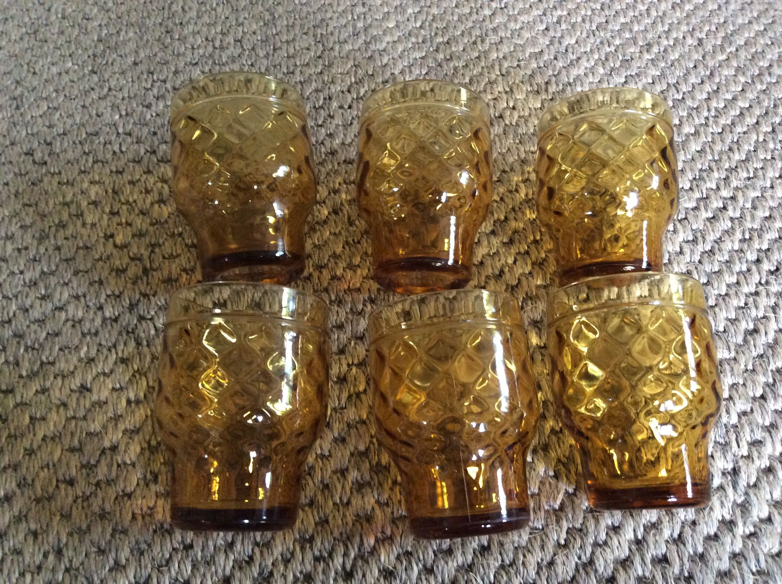 Set of 6 vintage glasses