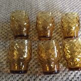 Series of 6 vintage glasses