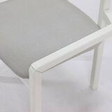 Posy Modern Side Chair in White Lacquered Wood 1980s