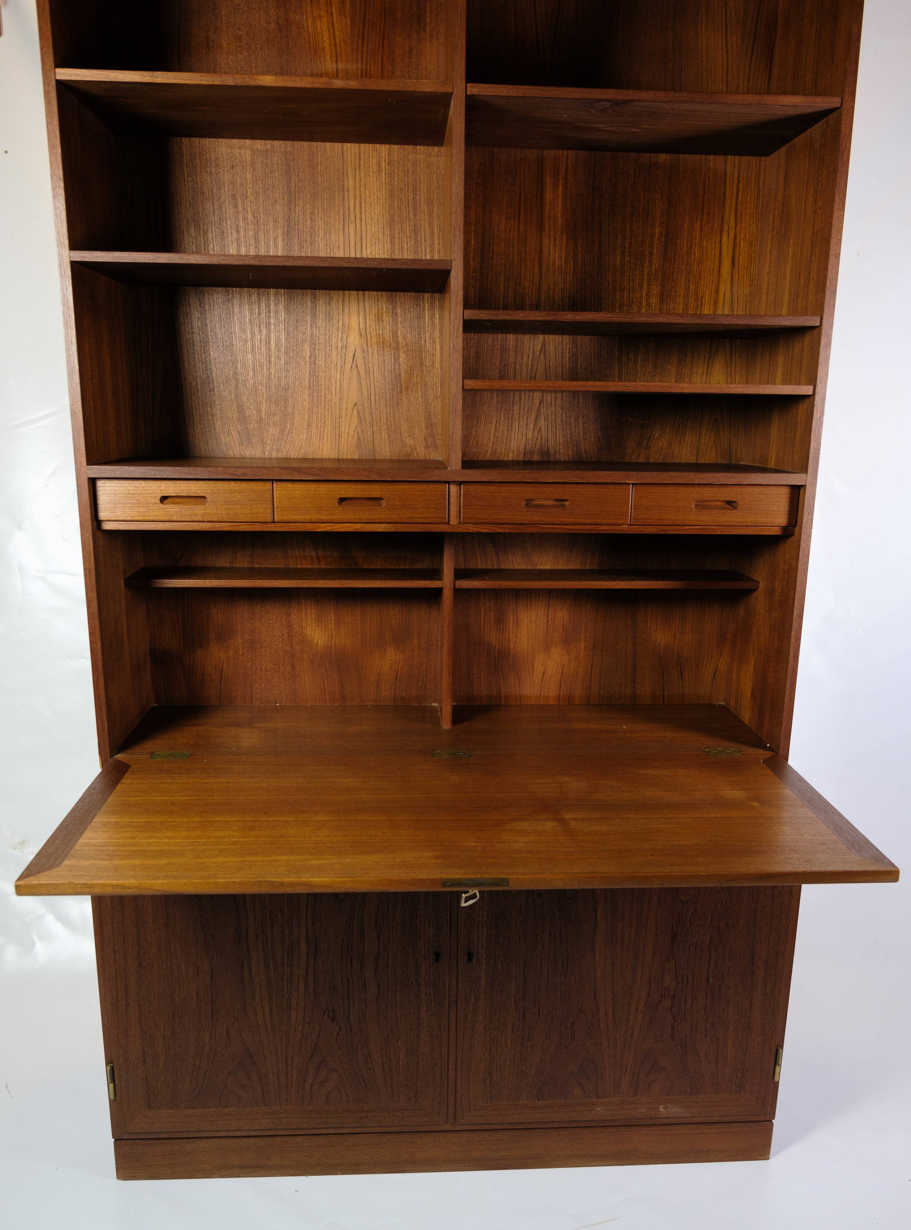 Bookcase With Secretary/Desk Made In Teak From 1960s