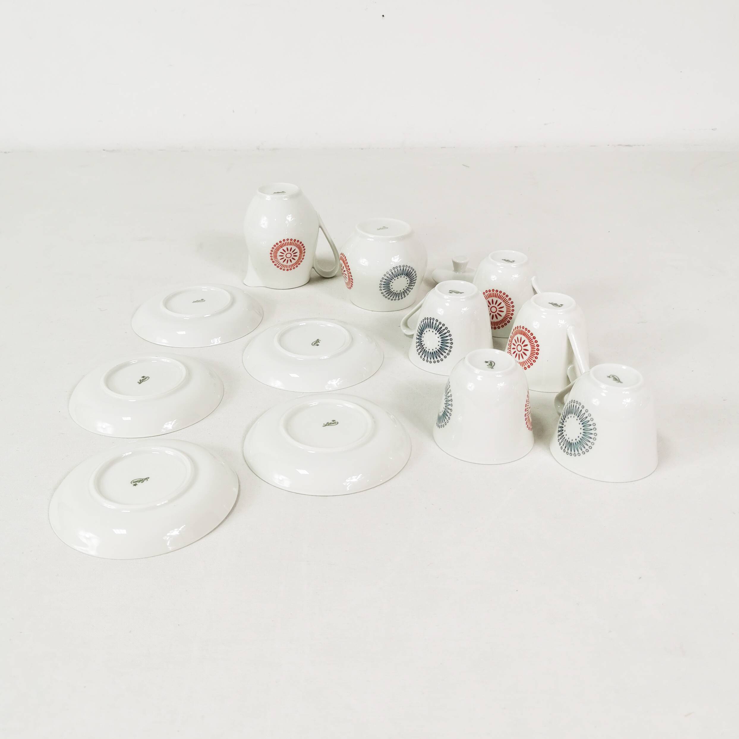 Porcelain espresso set, Lettin, Germany 1960s.