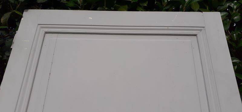 Communication door h221xL90cm old paneled, molded, interior