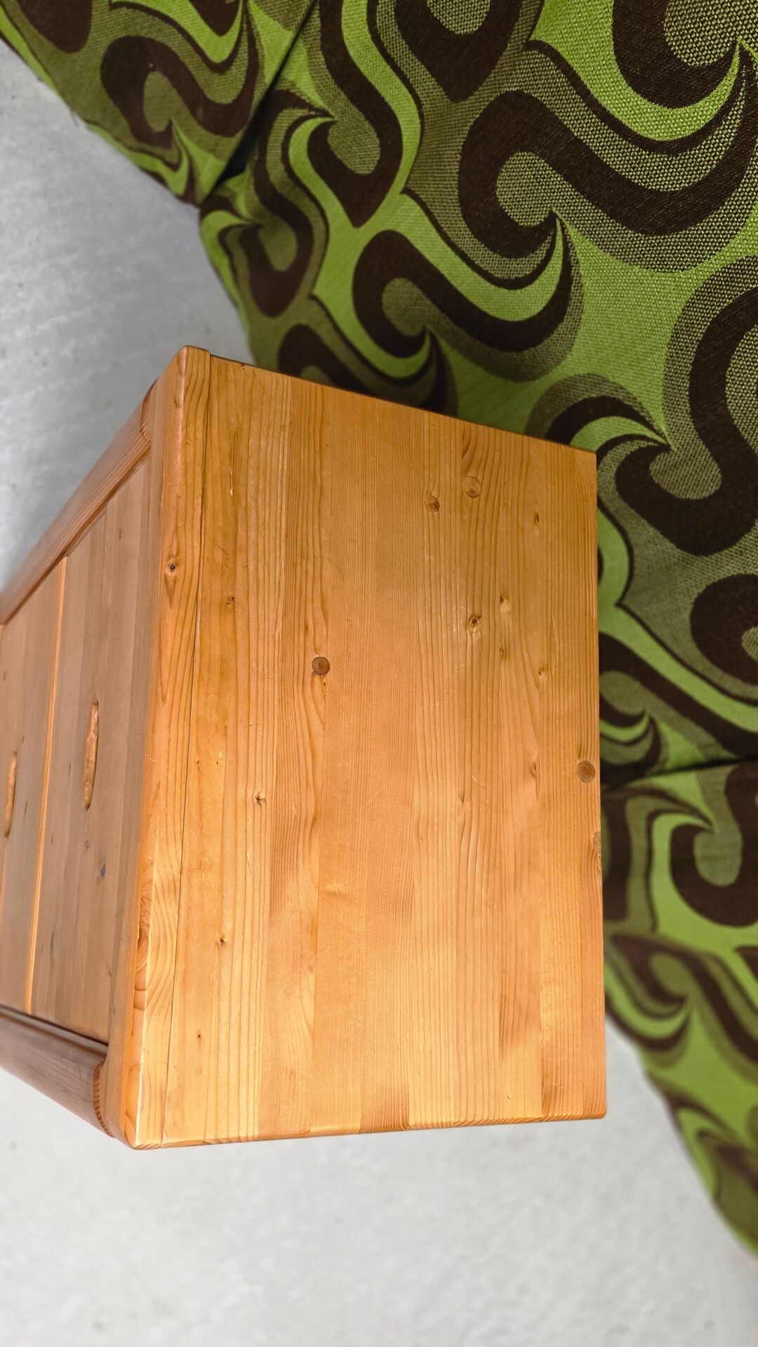 Vintage solid pine chest of drawers Danish Scandinavian style 1980s