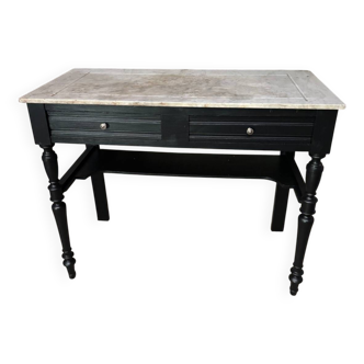 coiffeuse ancienne en marbre ou bureau noir