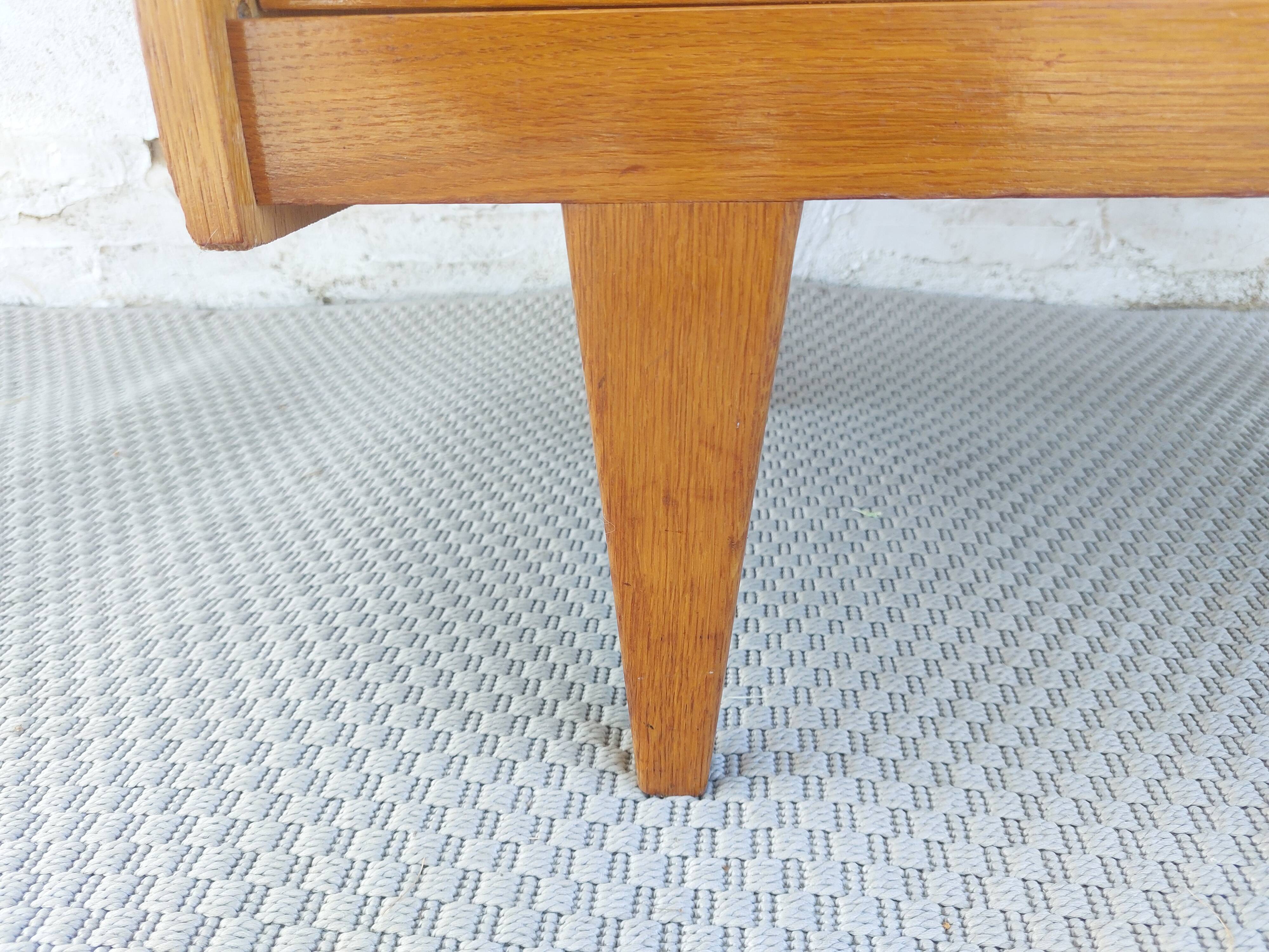vintage chest of drawers, 60s-70s, "hidden" handles