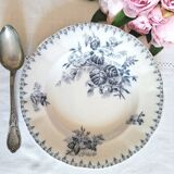 Antique earthenware soup plates