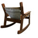 Vintage brazilian cowhide rocking chair, 1950s