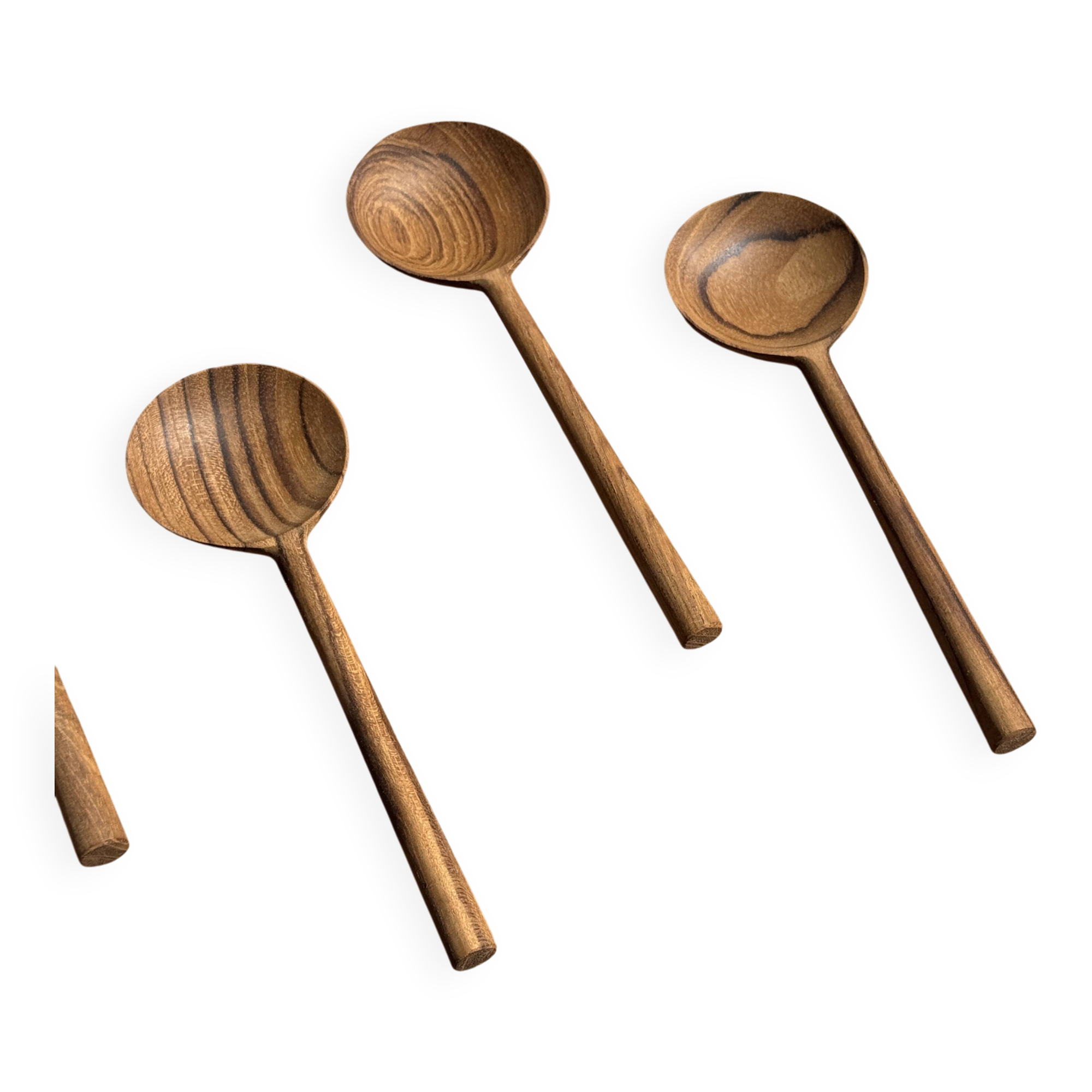 Small spoon, round kitchen utensil in teak L16 D2