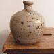 Antique spherical lamp base in pyrite stone