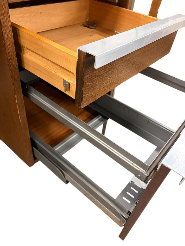 XL vintage wooden desk De Coene 'EFAC M20 Cotribel'