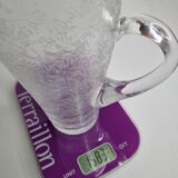 Pitcher of the Sèvres crystal plant with a "grivré" pattern, 26 cm