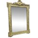 19th-century antique mirror in carved gilded wood, Napoleon style.