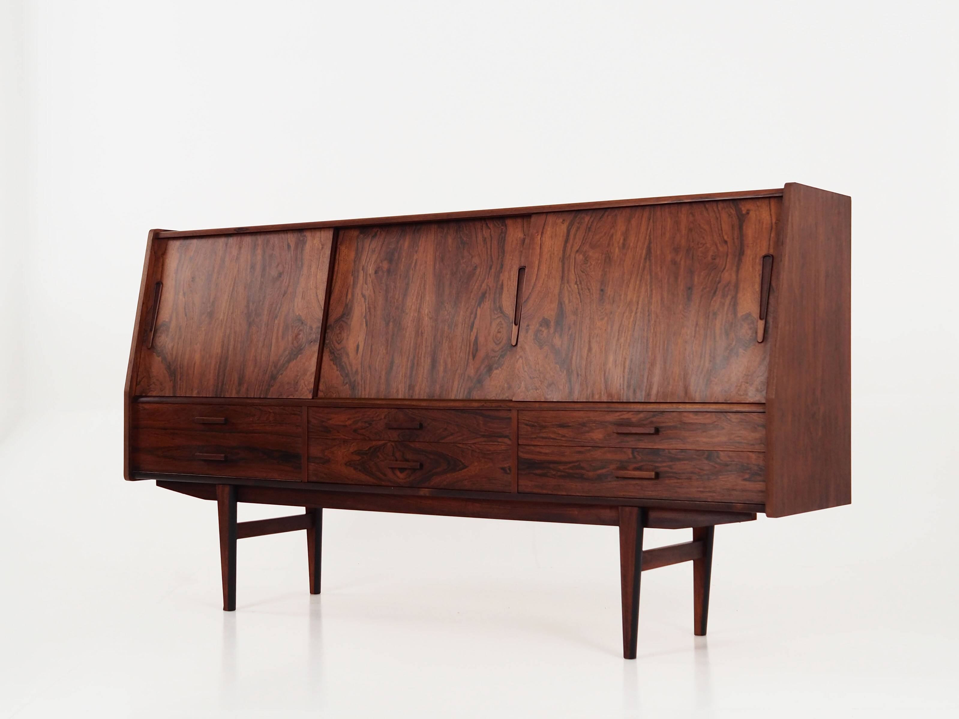 Rosewood highboard, Danish design, 1970s, production: Denmark