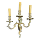 Vintage golden bronze 3-light wall light