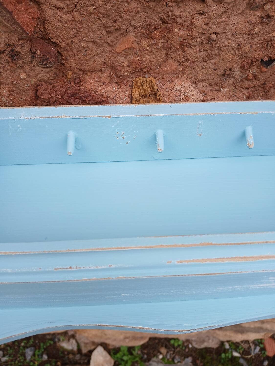 Revamped antique wall shelf