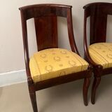 Pair of mahogany empire chairs