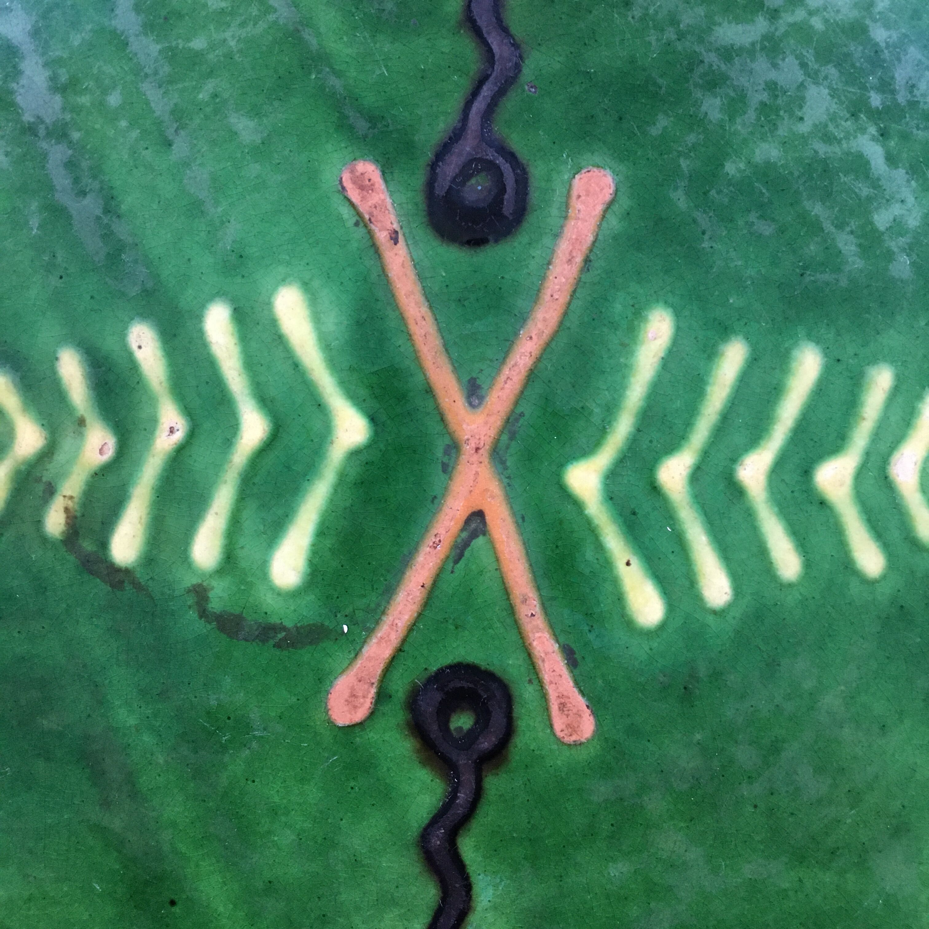 Green plate graphic design