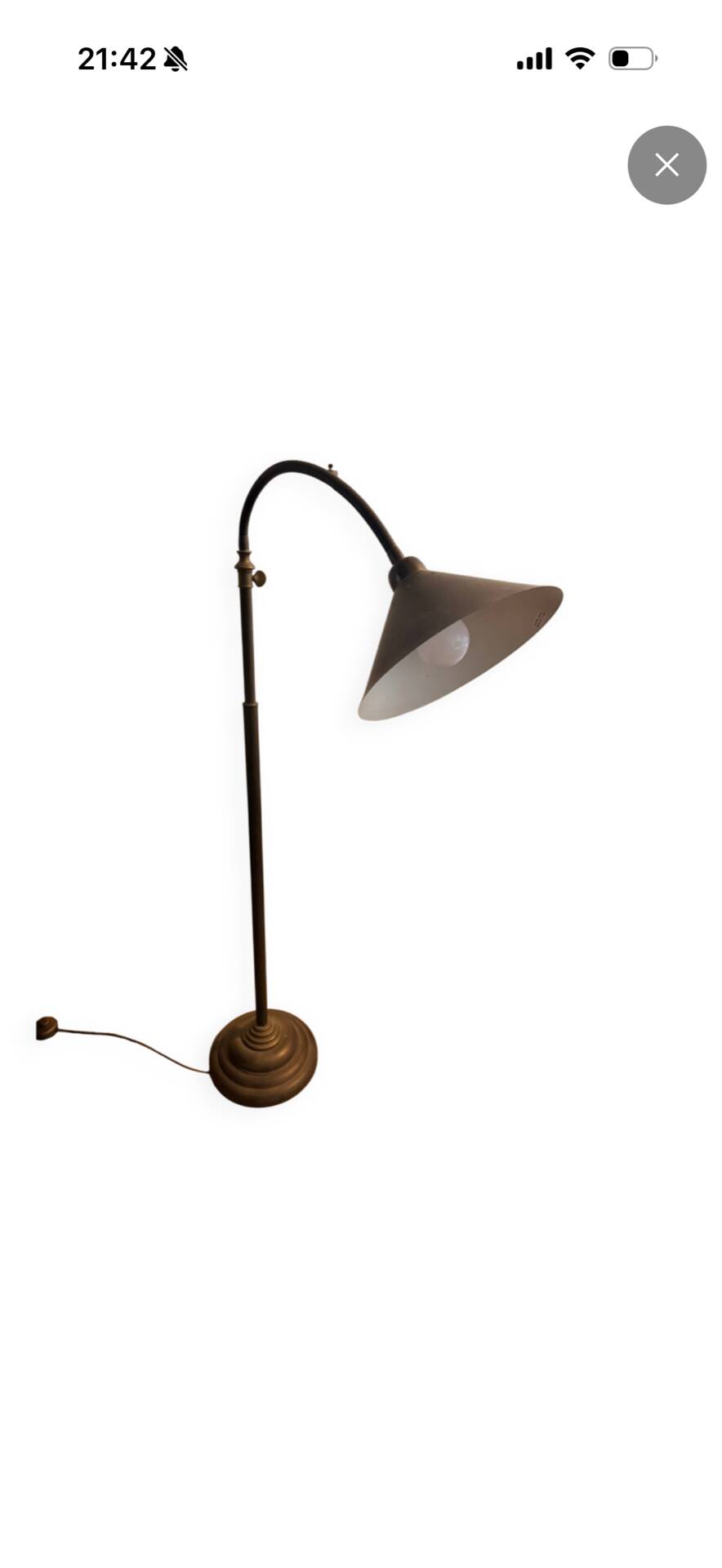 Laura Ashley vintage lamp made of solid metal, manufactured in Portugal.