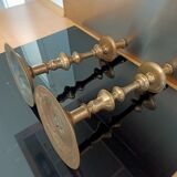 Pair of 18th century bronze candlesticks