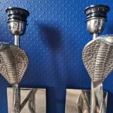 Paire d'appliques murales Cobra lourdes