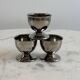 Lot de 3 coquetiers en inox