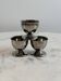 Set of 3 stainless steel egg cups
