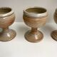 Trio de coquetiers en grès du marais années 60-70