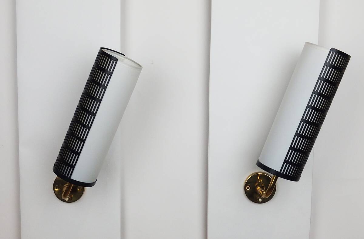 Pair of wall lights attributed to Maison Arlus