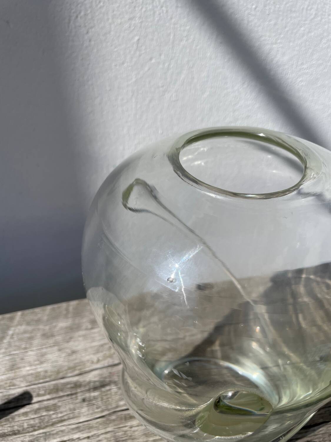 Murano transparent glass vase