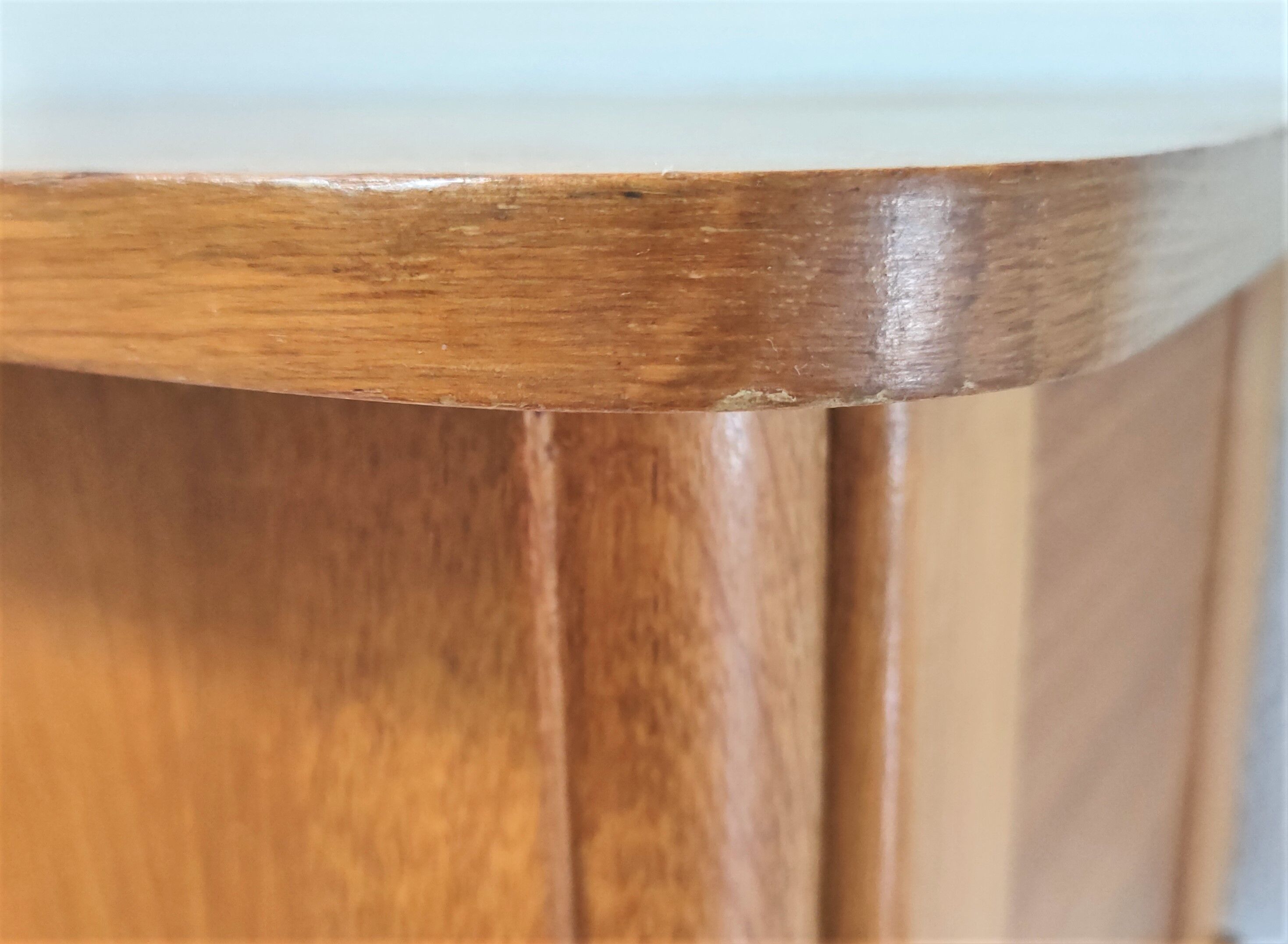 Bedside wood feet tapered 60s